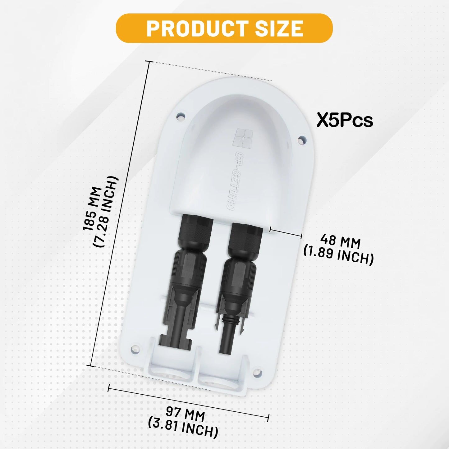 Boîtier de jonction à double entrée de câble solaire 10AWG