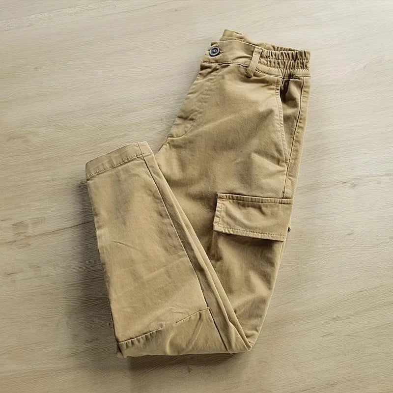 Pantalon de travail ample en coton pour homme
