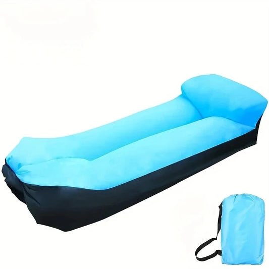 Chaise longue gonflable portable avec oreiller