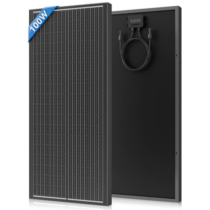 Panneau Solaire Rigide 100W 12,8V — Monocristallin Type N 18BB, Étanche IP65, Camping & Maison