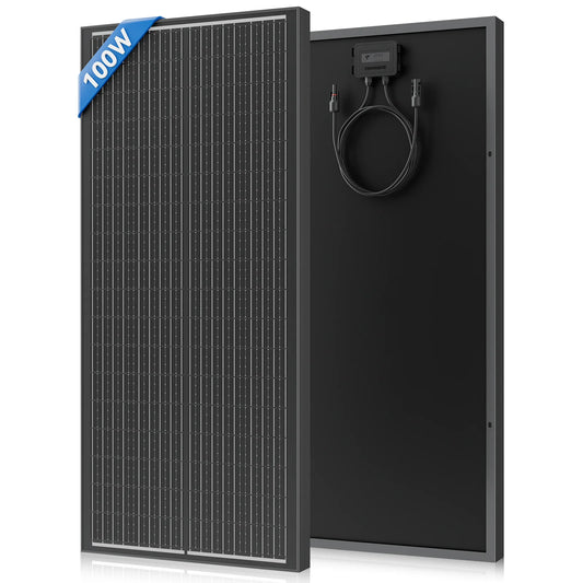 Panneau Solaire Rigide 100W 12,8V — Monocristallin Type N 18BB, Étanche IP65, Camping & Maison