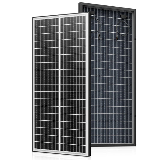 Panneau Solaire Double Face 100W à 400W 12V — Monocristallin 18BB, Efficacité 25,5%, IP65