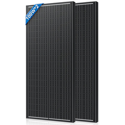 Panneau Solaire Rigide 100W 12,8V — Monocristallin Type N 18BB, Étanche IP65, Camping & Maison