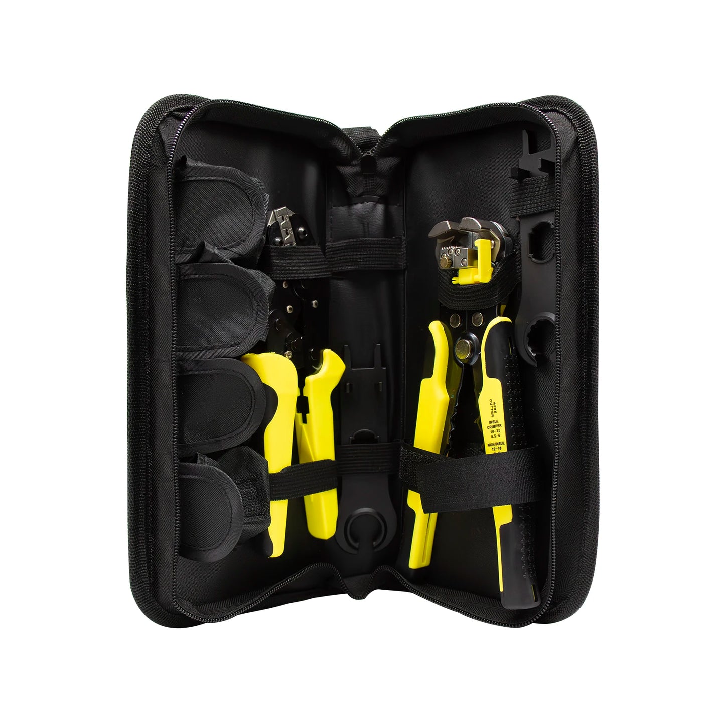 CP-SETUNO Kit d'Outils de Sertissage Solaire pour Câble Solaire de 2,5/4/6 mm², 1 Pince à Sertir, 1 Outil de Dénudage, 2 Clés pour PhotovoltaïQue