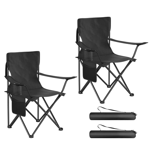 Lot de 2 chaises de camping avec sacs de transport
