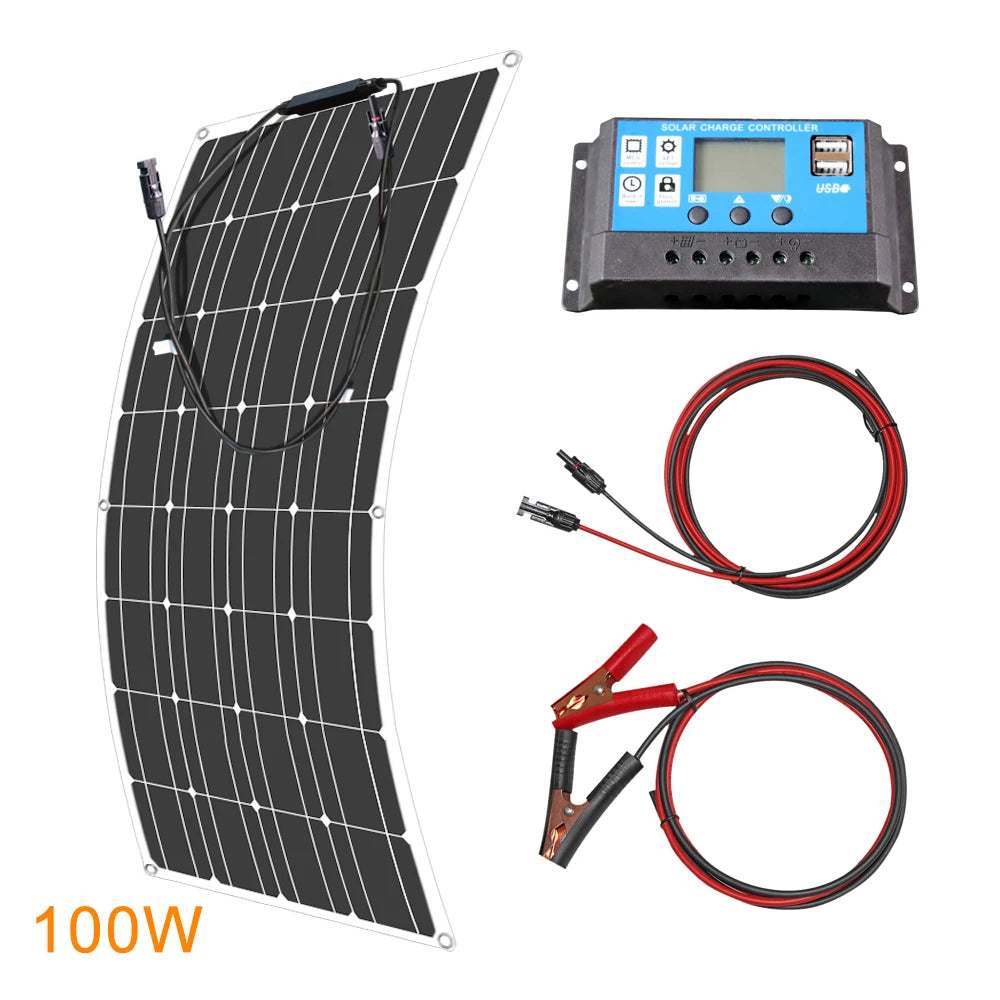 Panneau solaire Flexible 12V, 600W 100W 200W 300W 400W 500W