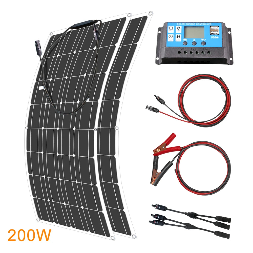 Panneau solaire Flexible 12V, 600W 100W 200W 300W 400W 500W